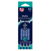 Helix Oxford Soft Grip Ballpoint Pens, Blue - 4 Pack - image 2