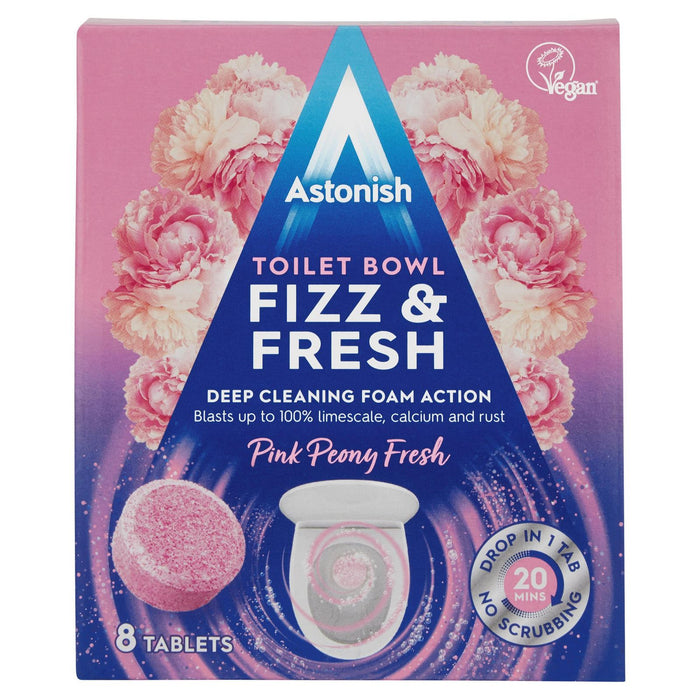 Astonish Toilet Bowl Fizz & Fresh Pink Peony Fresh 8 Tablets