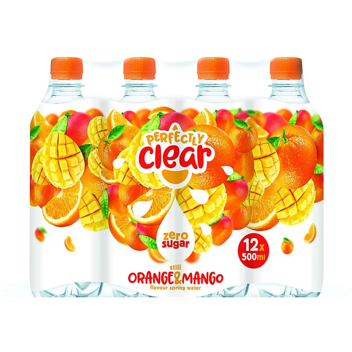 Perfectly Clear Still Orange & Mango Flavoured Bottled Water (Box of 12)