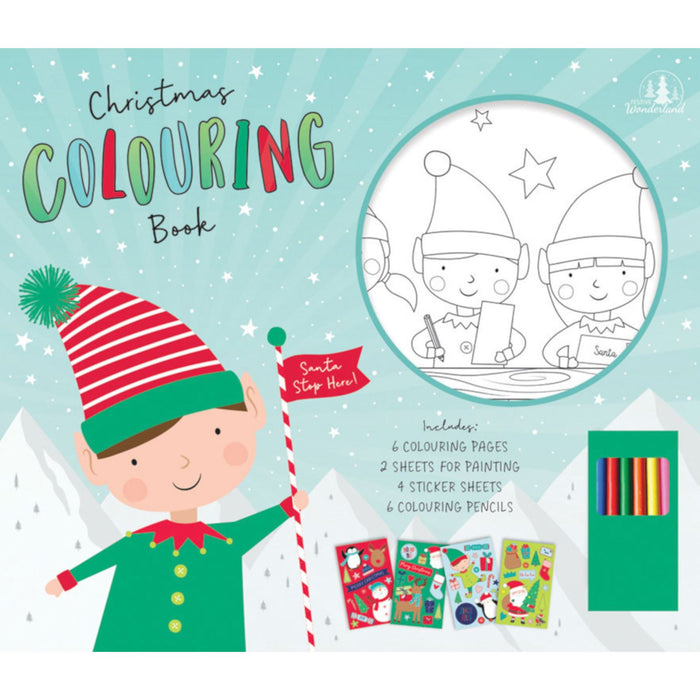 Large Christmas Colouring Book & Sticker Set
