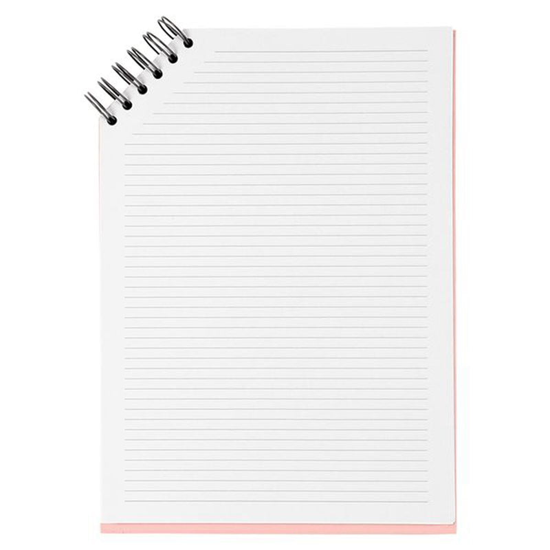 Paperchase A5 Wiro Notebook - Pink Flower Deboss - image 2
