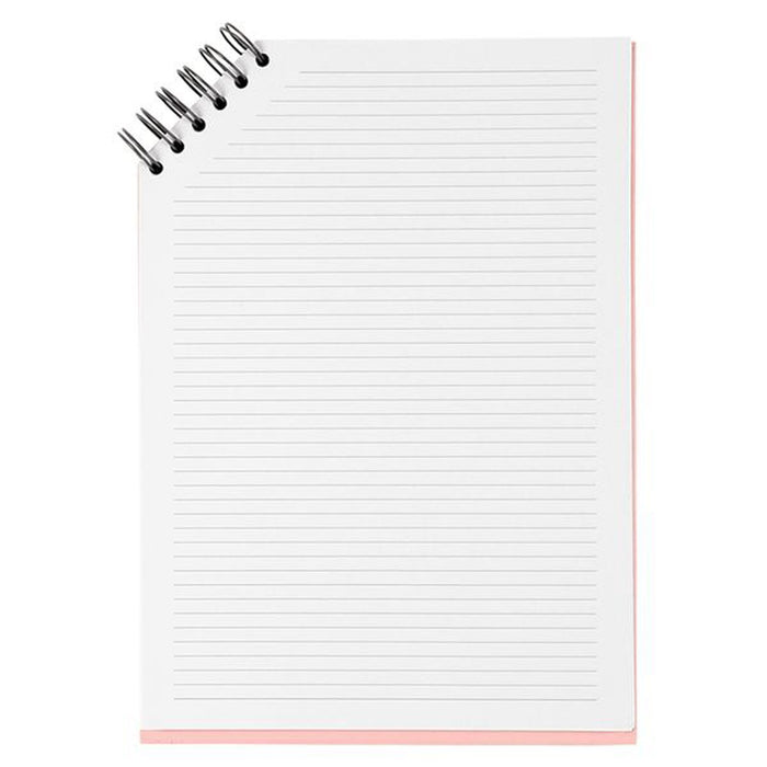 Paperchase A5 Wiro Notebook - Pink Flower Deboss