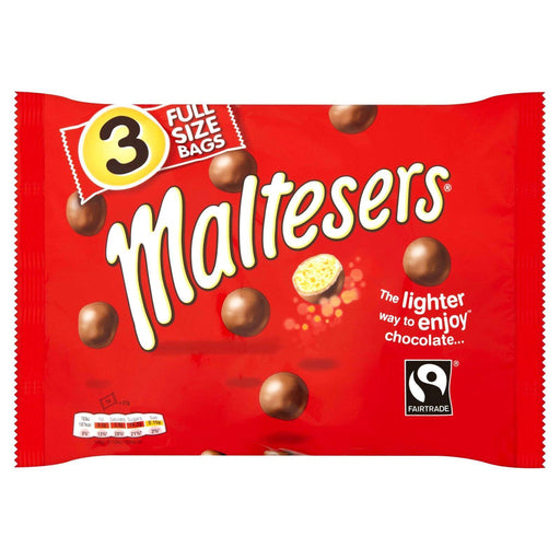 Maltesers Chocolate Multipack 111g (8 Packs of 3, Total 24 Bags) - myShop.co.uk