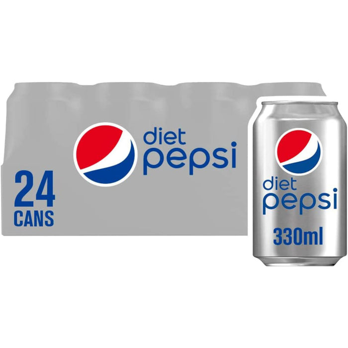 Pepsi Diet Cola Soft Drink Can 330ml (Box of 24)