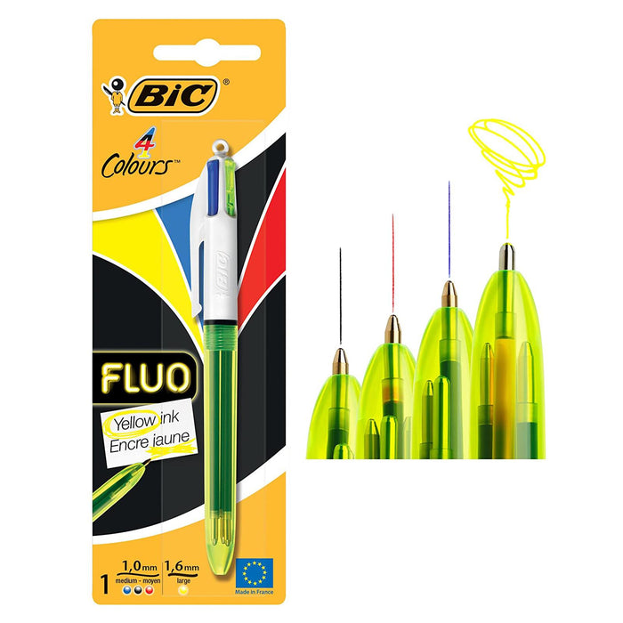 BIC 4 Colours Fluo Ballpoint Pen
