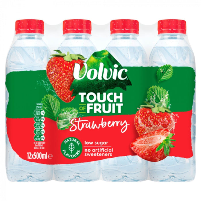 Volvic Touch Of Fruit Strawberry Natural Flavour Water 500ml (Box of 12)