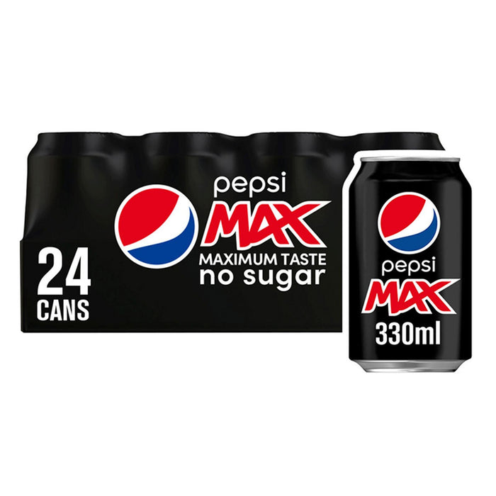 Pepsi Max Cola Can 330ml (Box of 24)