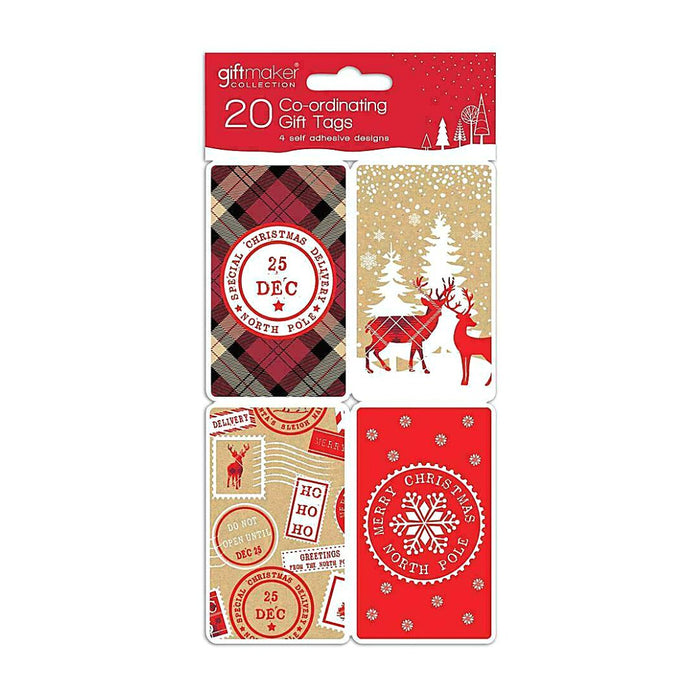 Giftmaker Cosy Christmas Gift Tags - 20 Pack