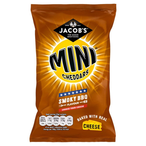 Jacobs Mini Cheddars Smoky BBQ Flavour 150g (6 x 25g) - myShop.co.uk