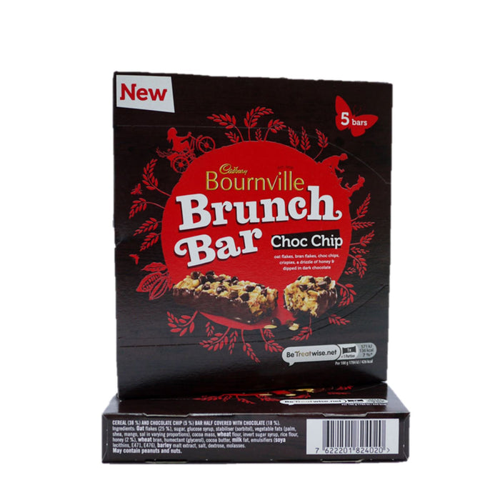 Cadbury Brunch Bar Bournville Dark Chocolate Chip 5 Pack 160g (Box of 8)