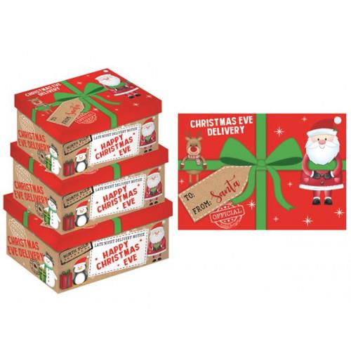 Christmas Eve Gift Boxes - Set of 3