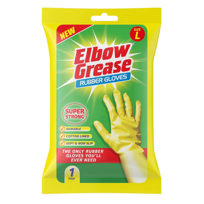 Elbow Grease Super Strong Rubber Cleaning Gloves Large