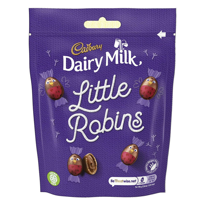 Cadbury Dairy Milk Little Robins Christmas Chocolate Bag 77g BB 31/03/24