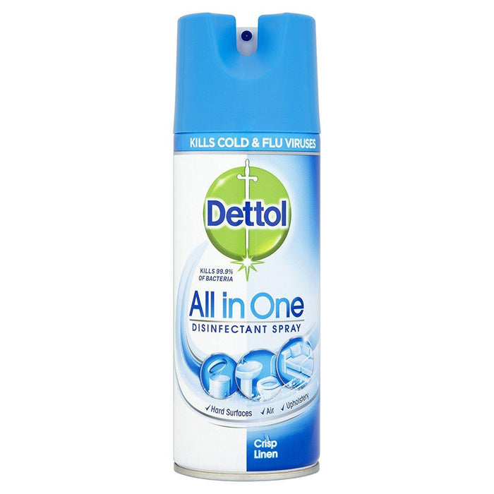 Dettol All-in-One Disinfectant Spray Crisp Linen 400ml - myShop.co.uk