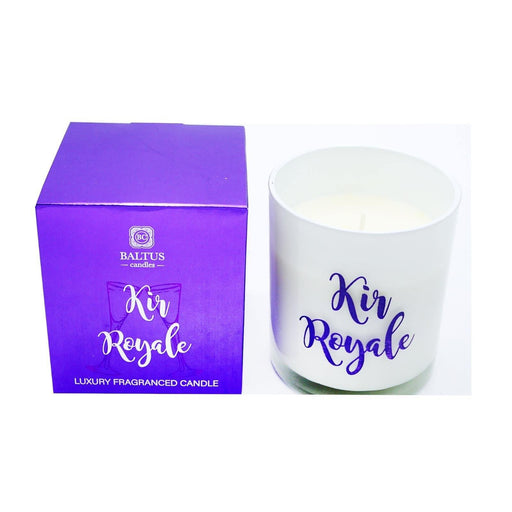Glass Candle Jar Frosted Kir Royale - myShop.co.uk